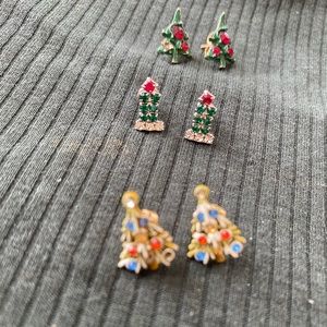 3 sets if Christmas earrings